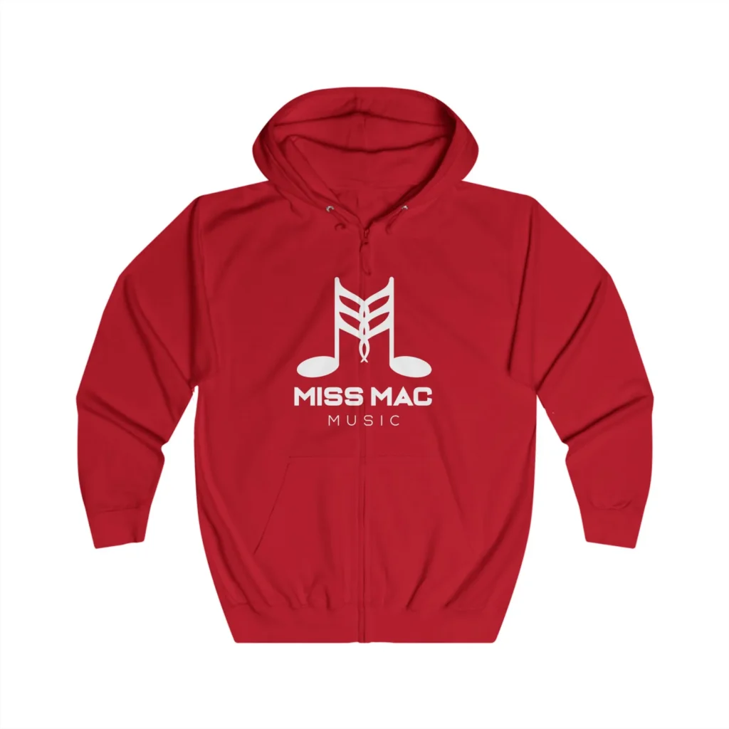 Miss Mac Zip Up in Fire Red, product photo 1