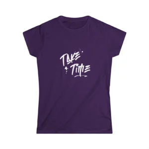 Take Time Women's Shirt in Purple, product photo 1